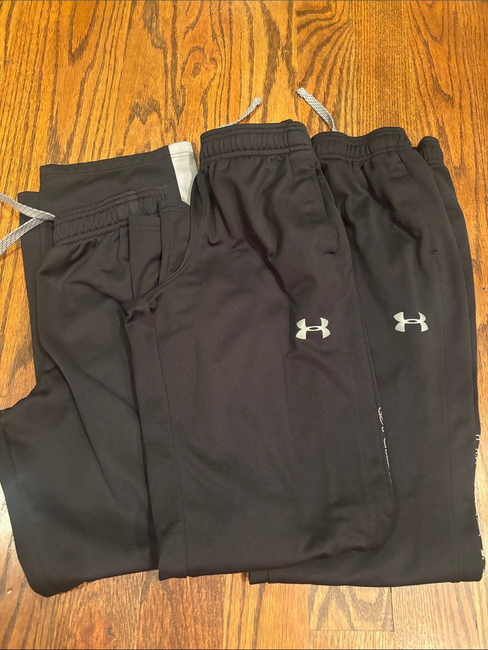 Under Armour Boys Black Joggers with Gray Accents. 3 pairs included!